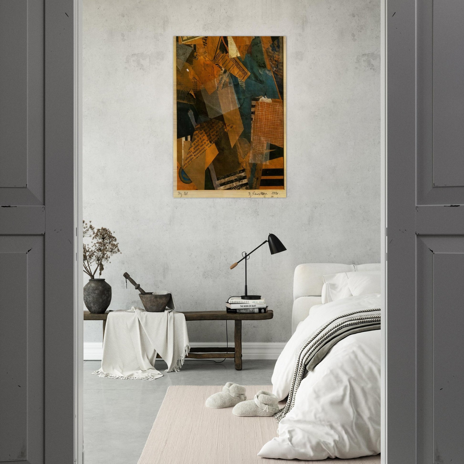 FORMS IN SPACE 1920 - Kurt Schwitters Brushed Aluminum Print - 70x100 cm / 28x40 inches | Kurt Schwitters Aluminum Print | Kurt Schwitters Prints