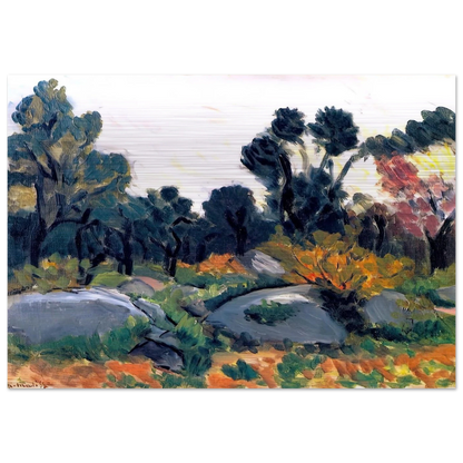 ROCKS IN THE VALLEE DU LOUP 1925 - Henri Matisse Brushed Aluminum Print - 70x100 cm / 28x40 inches | Henri Matisse Aluminum Print | Henri Matisse Prints