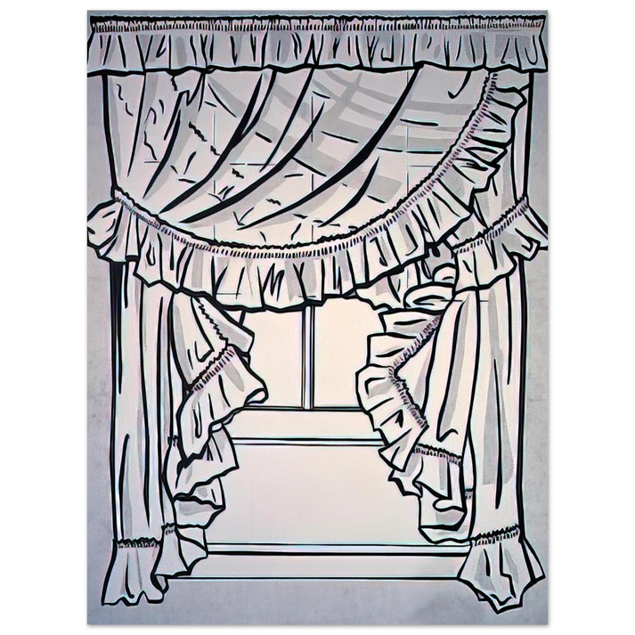 Roy Lichtenstein - CURTAINS 1962  75x100 cm / 30x40inches Fine Art Poster