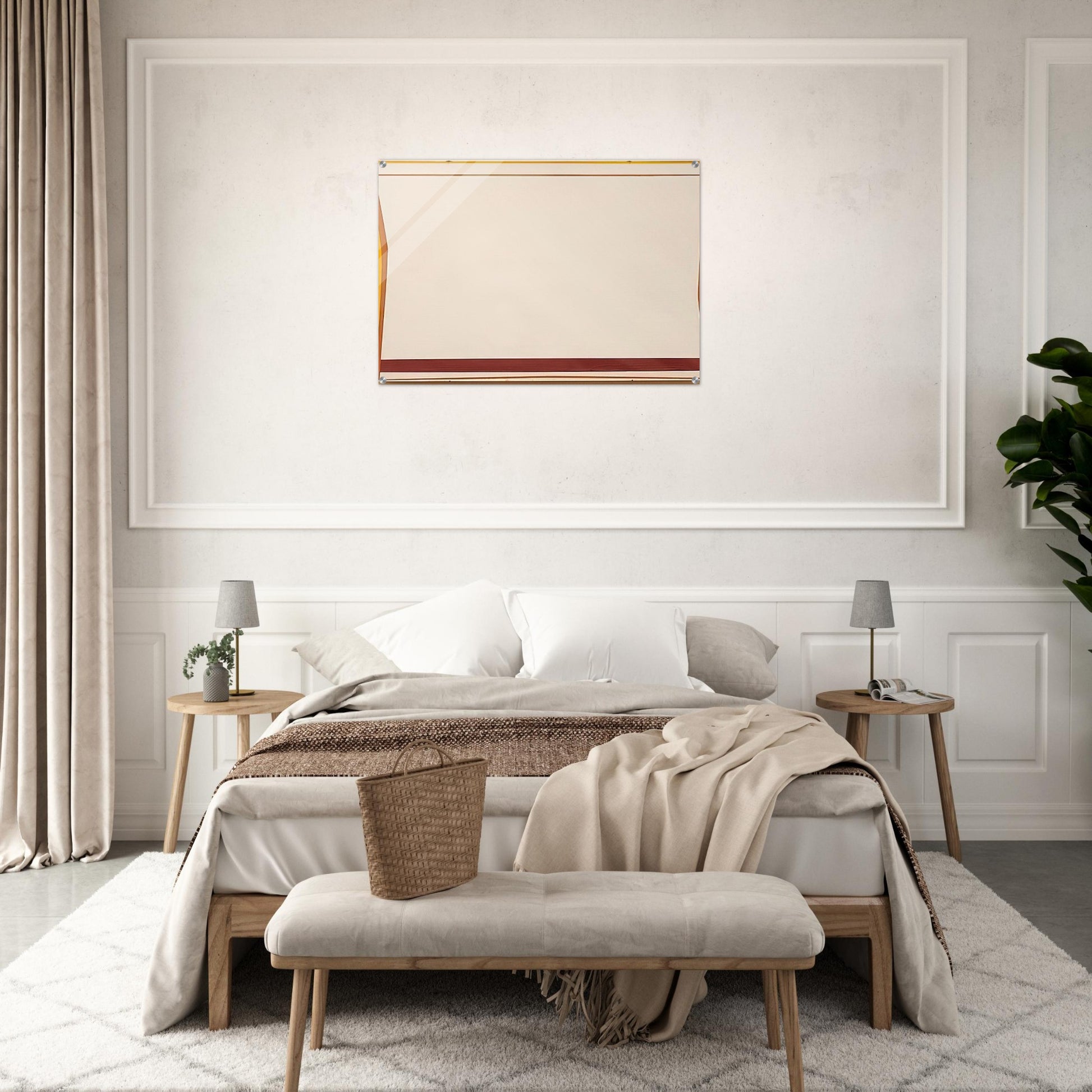 White 7 - 1963 - Larry Zox Acrylic Print - 70x100 cm / 28x40″ inches