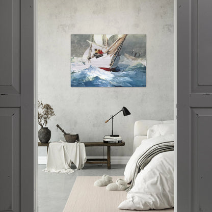 DIAMOND SHOAL - Winslow Homer Brushed Aluminum Print - 70x100 cm / 28x40 inches | Winslow Homer Aluminum Print | Winslow Homer Prints