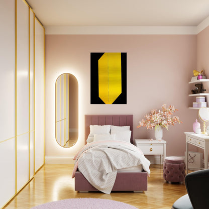 Black and Yellow - 2009 - Carmen Herrera Brushed Aluminum Print - 70x100 cm / 28x40 inches | Carmen Herrera Aluminum Print | Carmen Herrera Prints
