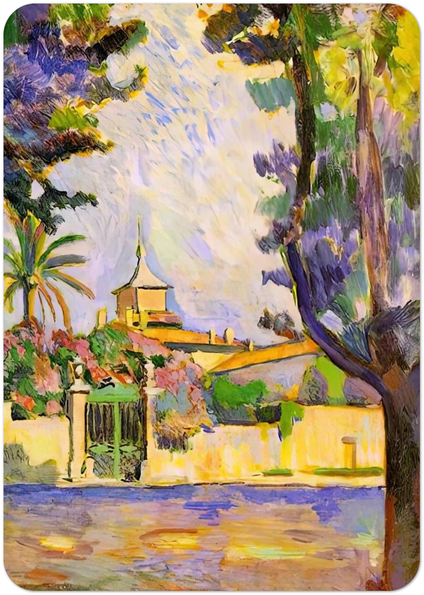PLACE DES LICES ST TROPEZ 1904 By Henri Matisse Pack of 10 Post Cards | Henri Matisse Post Cards | A6 (10.5 x 14.8 cm) - 4.1 x 5.8 inches