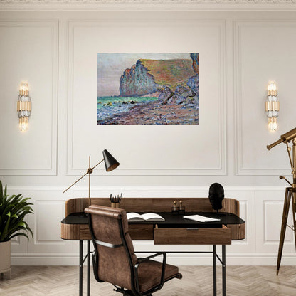 Cliffs of Les Petites-Dalles - claude monet Brushed Aluminum Print - 70x100 cm / 28x40 inches | claude monet Aluminum Print | claude monet Prints