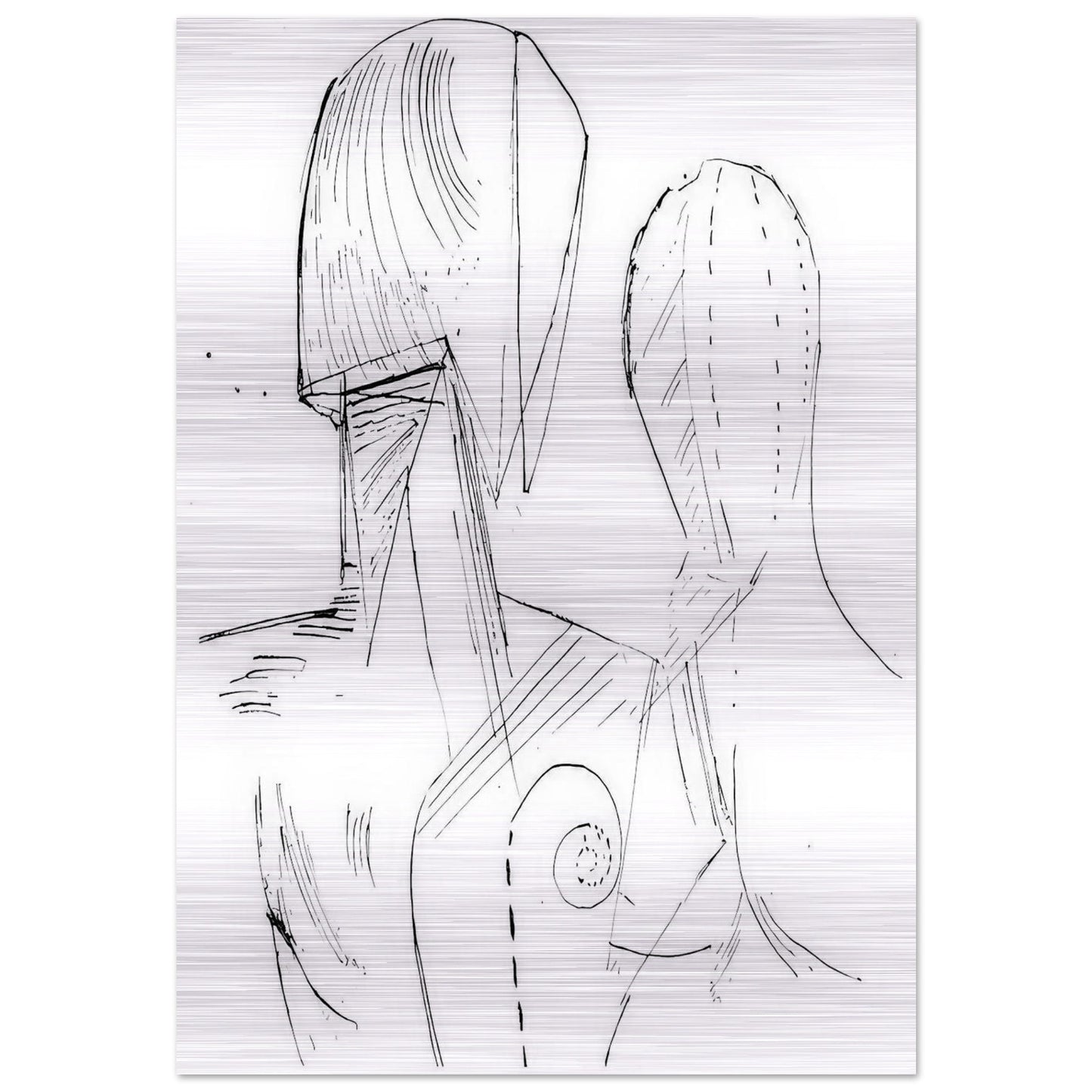 TWO MANNEQUINS - Giorgio de Chirico Brushed Aluminum Print - 70x100 cm / 28x40 inches | Giorgio de Chirico Aluminum Print | Giorgio de Chirico Prints