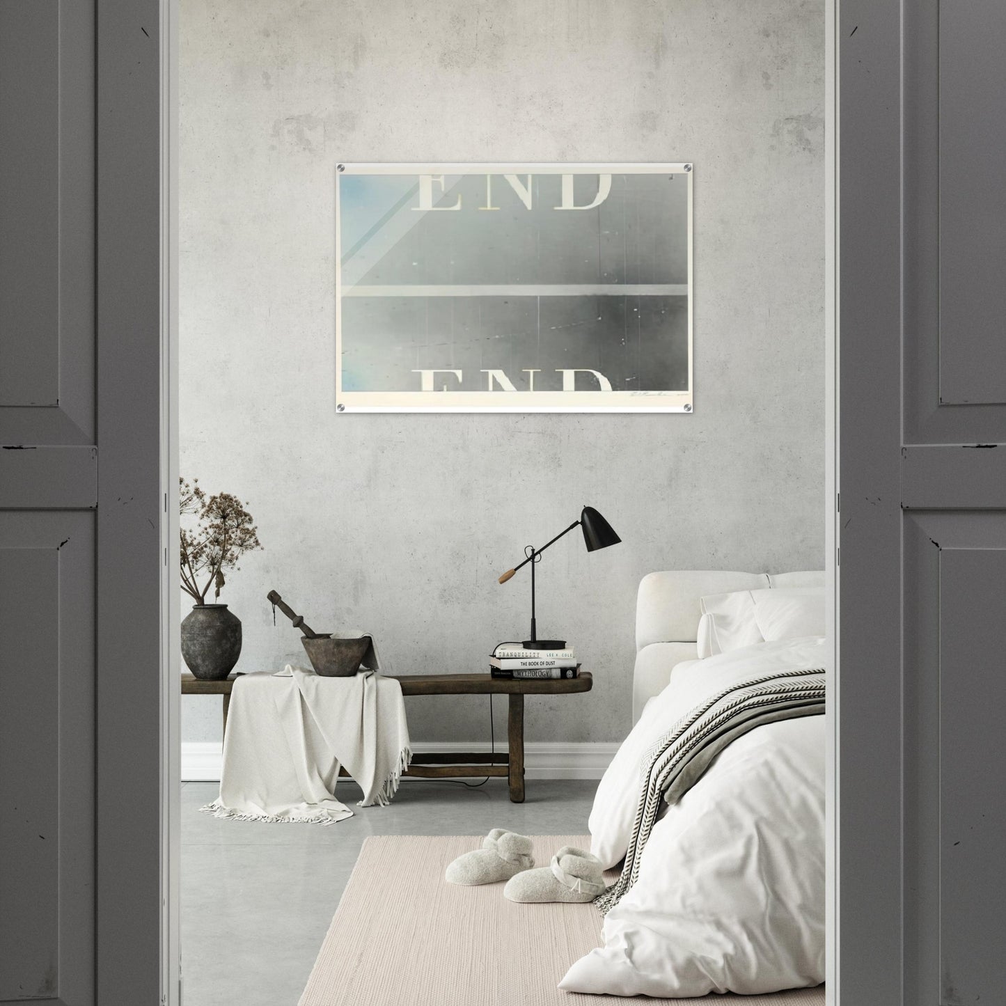 THE END 53 - Edward Ruscha Acrylic Print - 70x100 cm / 28x40″ inches