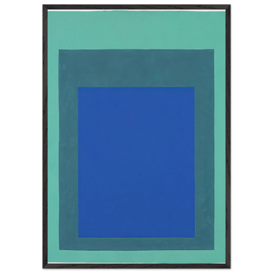 HOMAGE TO THE SQUARE 1976 - Josef Albers 70x100 cm / 28x40 inches Framed Art Print – Black Wooden Frame