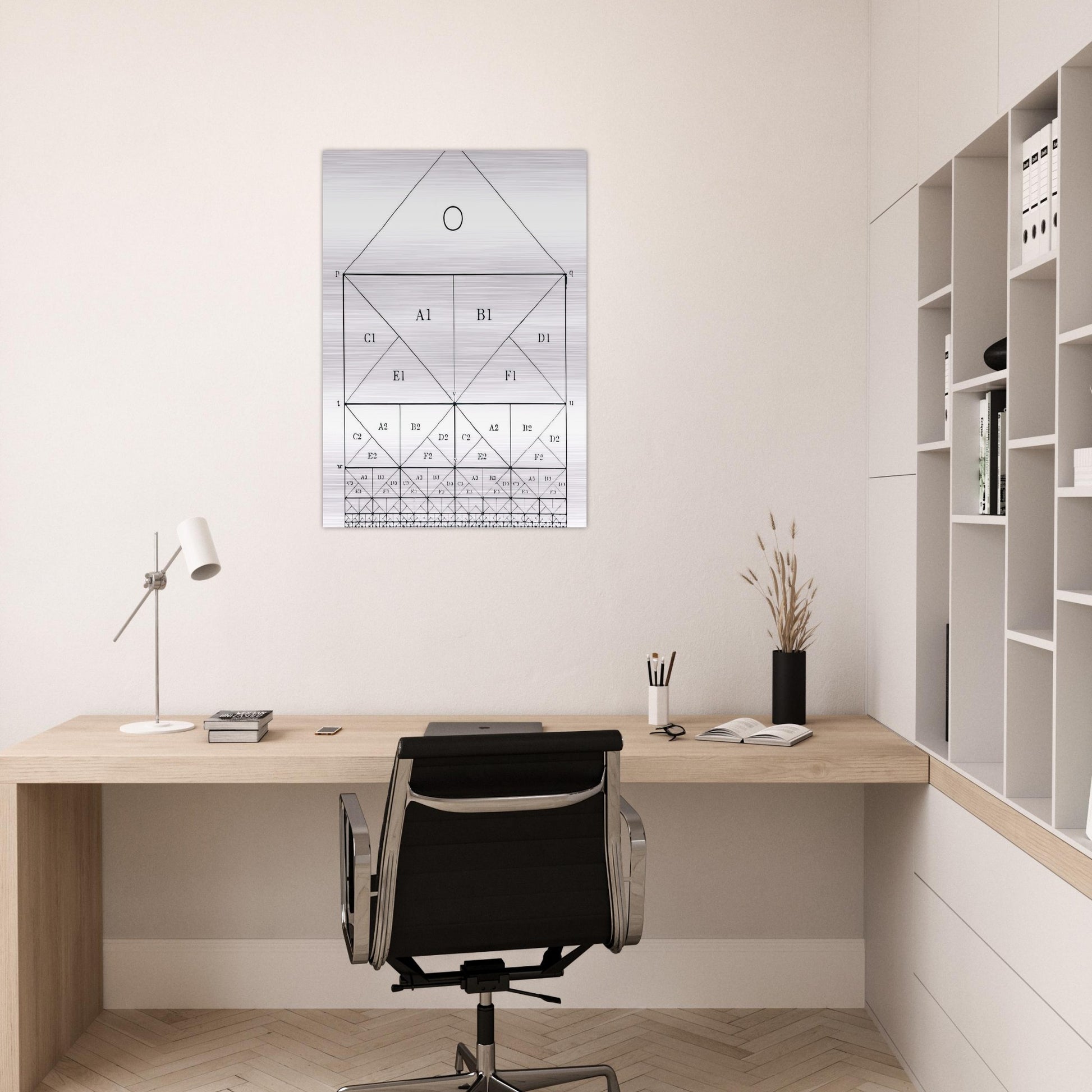 SCHEME - MC Escher Brushed Aluminum Print - 70x100 cm / 28x40 inches | MC Escher Aluminum Print | MC Escher Prints