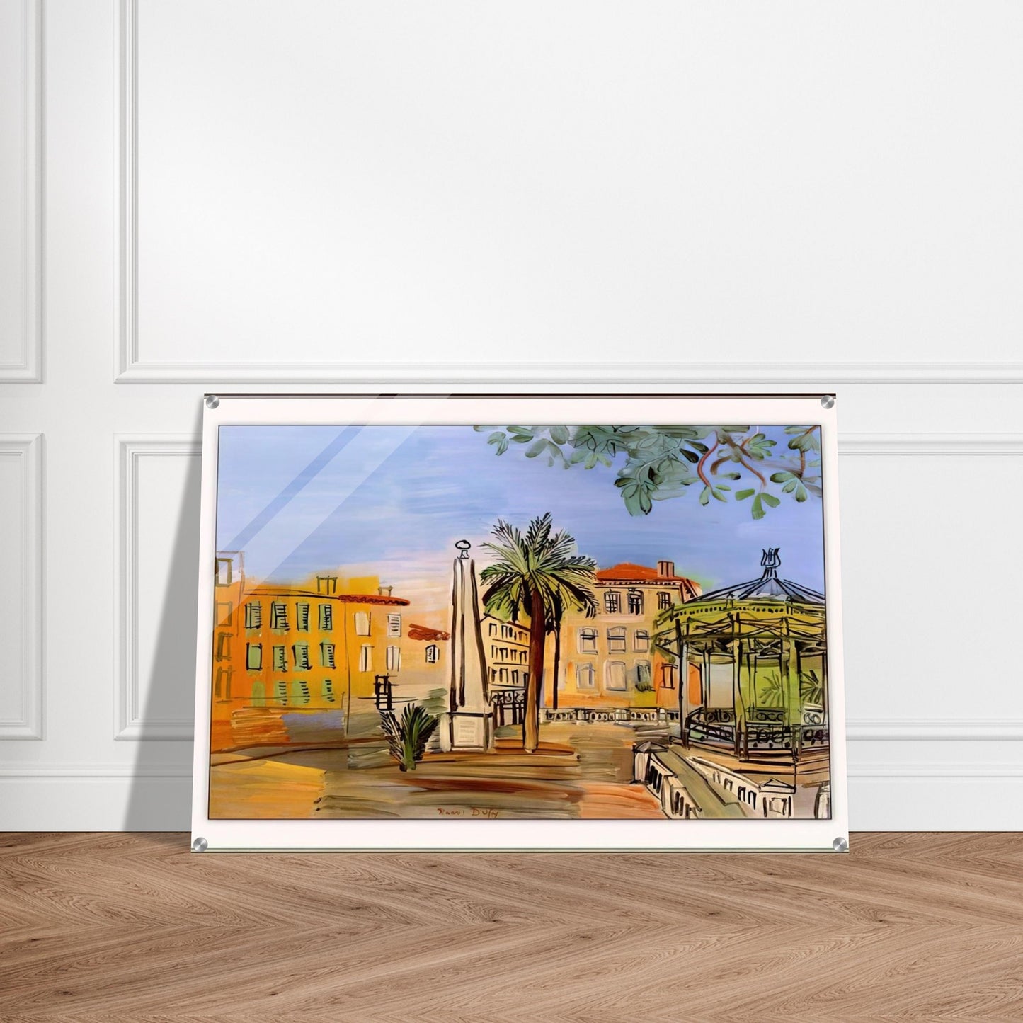THE SQUARE IN HYERES - Raoul Dufy Acrylic Print - 70x100 cm / 28x40″ inches