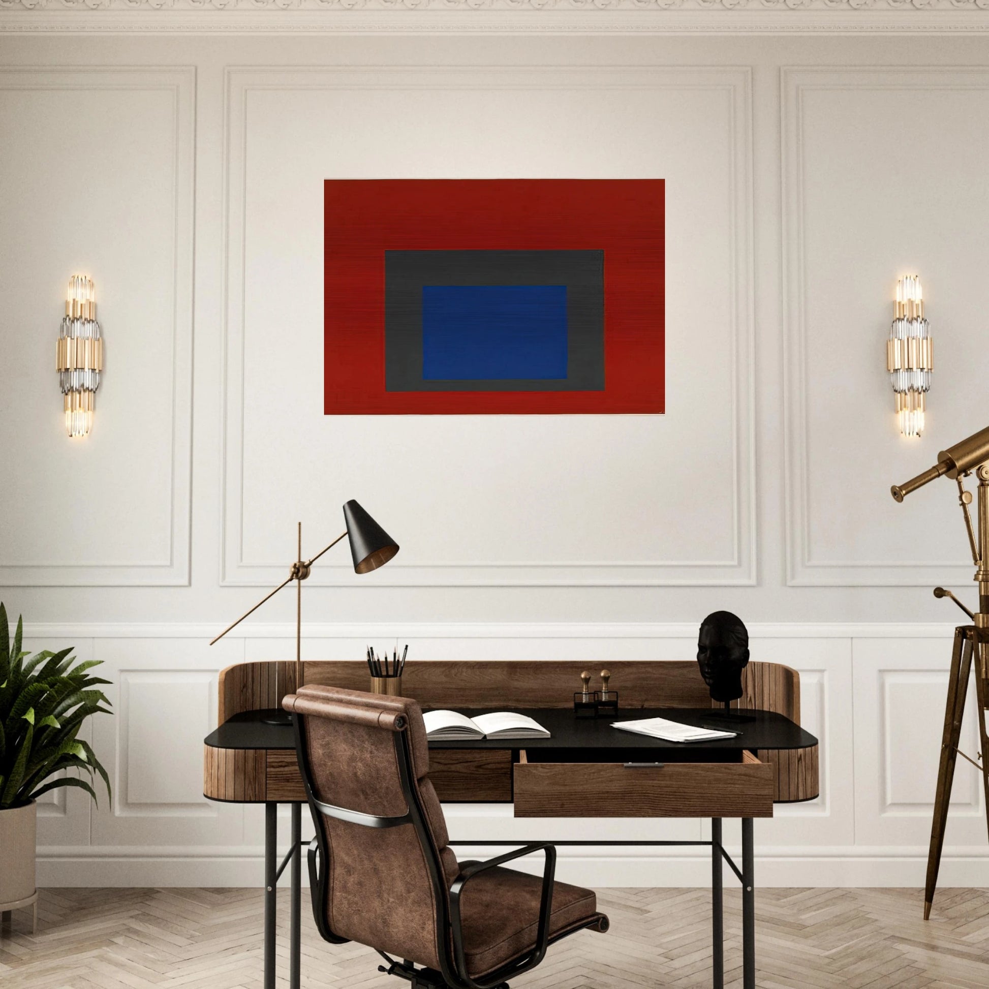 HOMAGE TO THE SQUARE 1950 - Josef Albers Brushed Aluminum Print - 70x100 cm / 28x40 inches | Josef Albers Aluminum Print | Josef Albers Prints