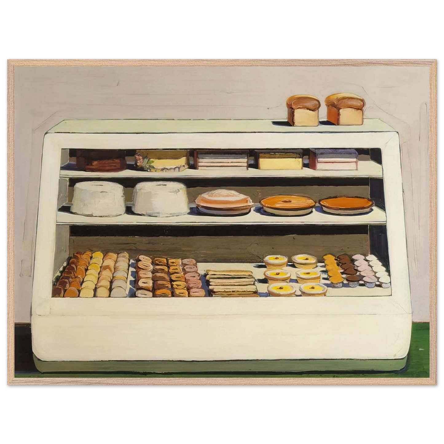 Wayne Thiebaud - Bakery Counter - 1962 Wall Art - 60x80 cm / 24x32 inches - Fine Art Poster - -