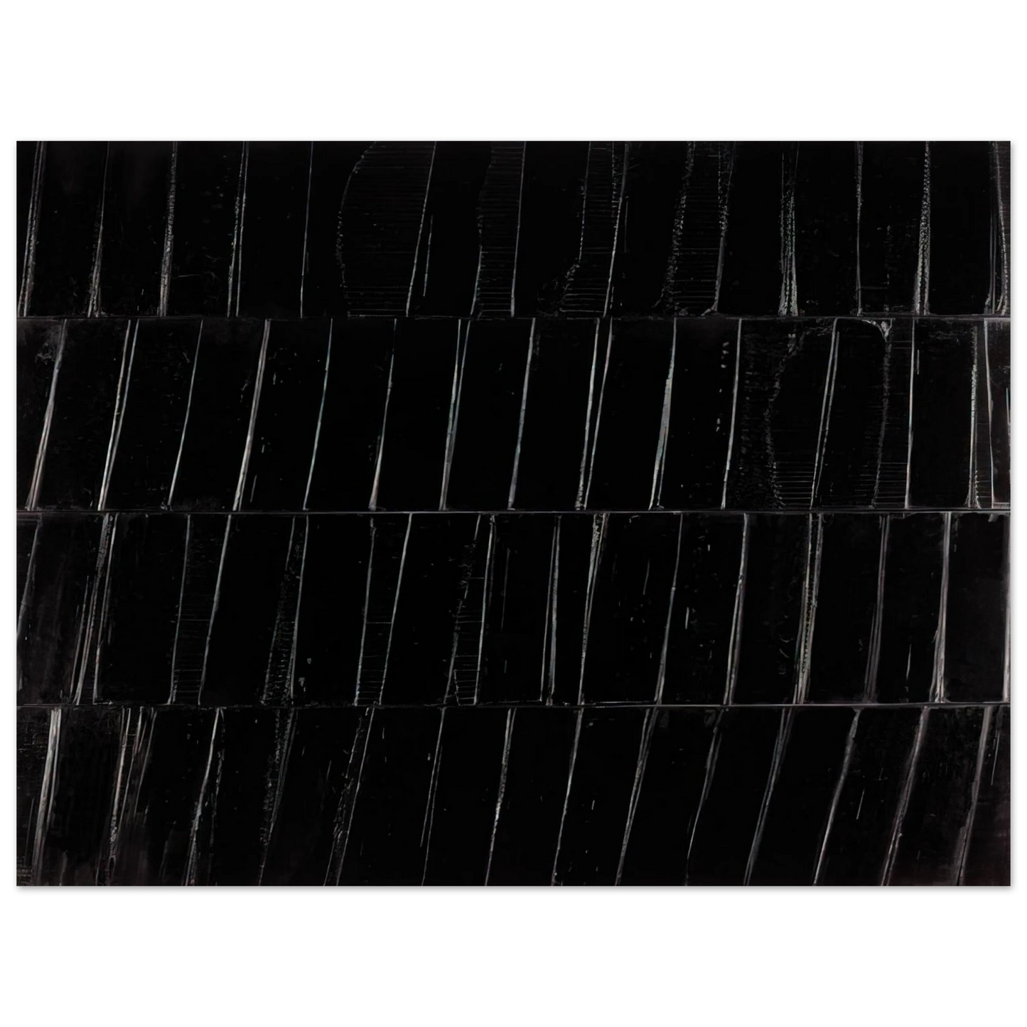 Pierre Soulages - Peinture 324 x 362 cm, 1985 Polyptyque C - 1985  75x100 cm / 30x40inches Fine Art Poster