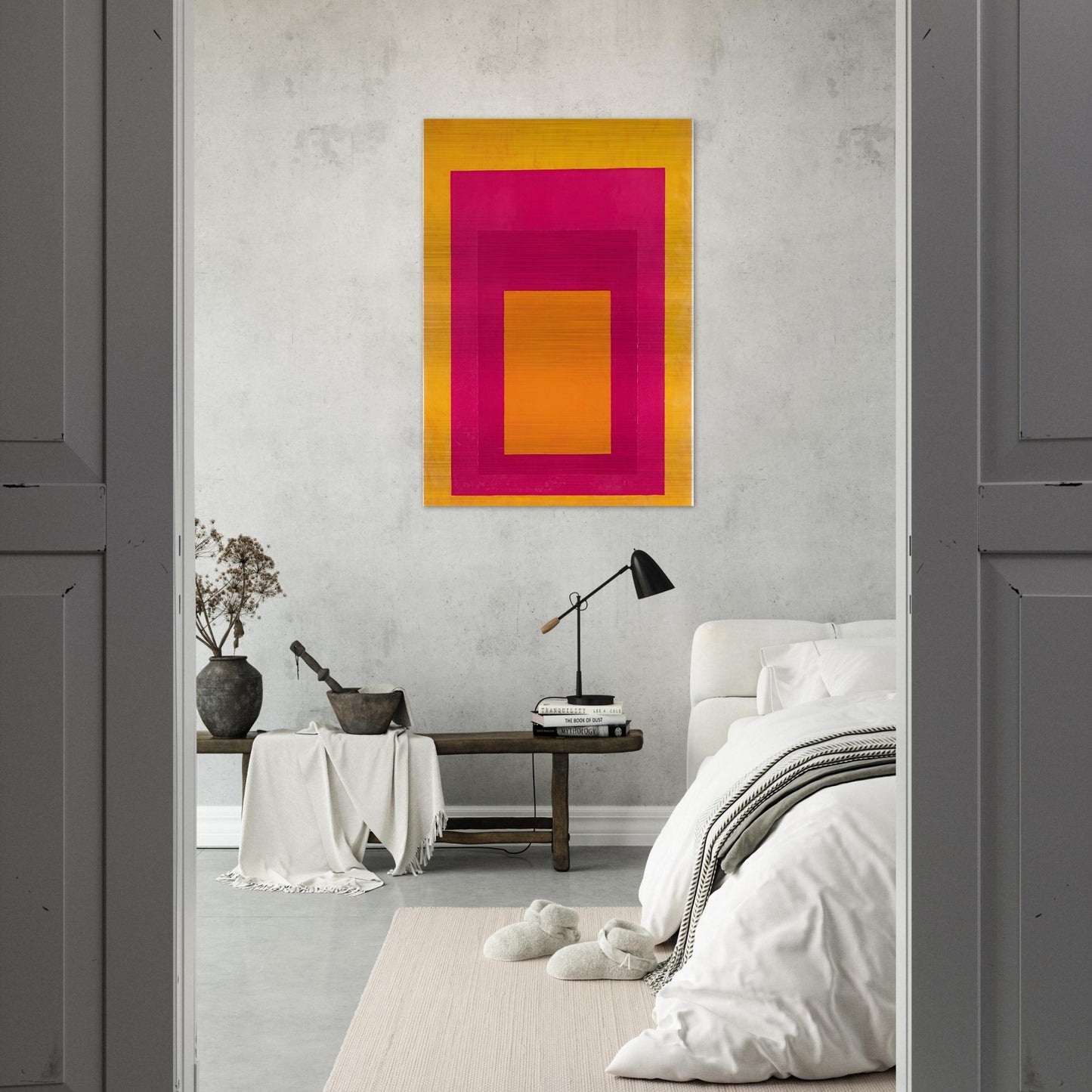 HOMAGE TO THE SQUARE LA TEHUANA 1951 - Josef Albers Brushed Aluminum Print - 70x100 cm / 28x40 inches | Josef Albers Aluminum Print | Josef Albers Prints