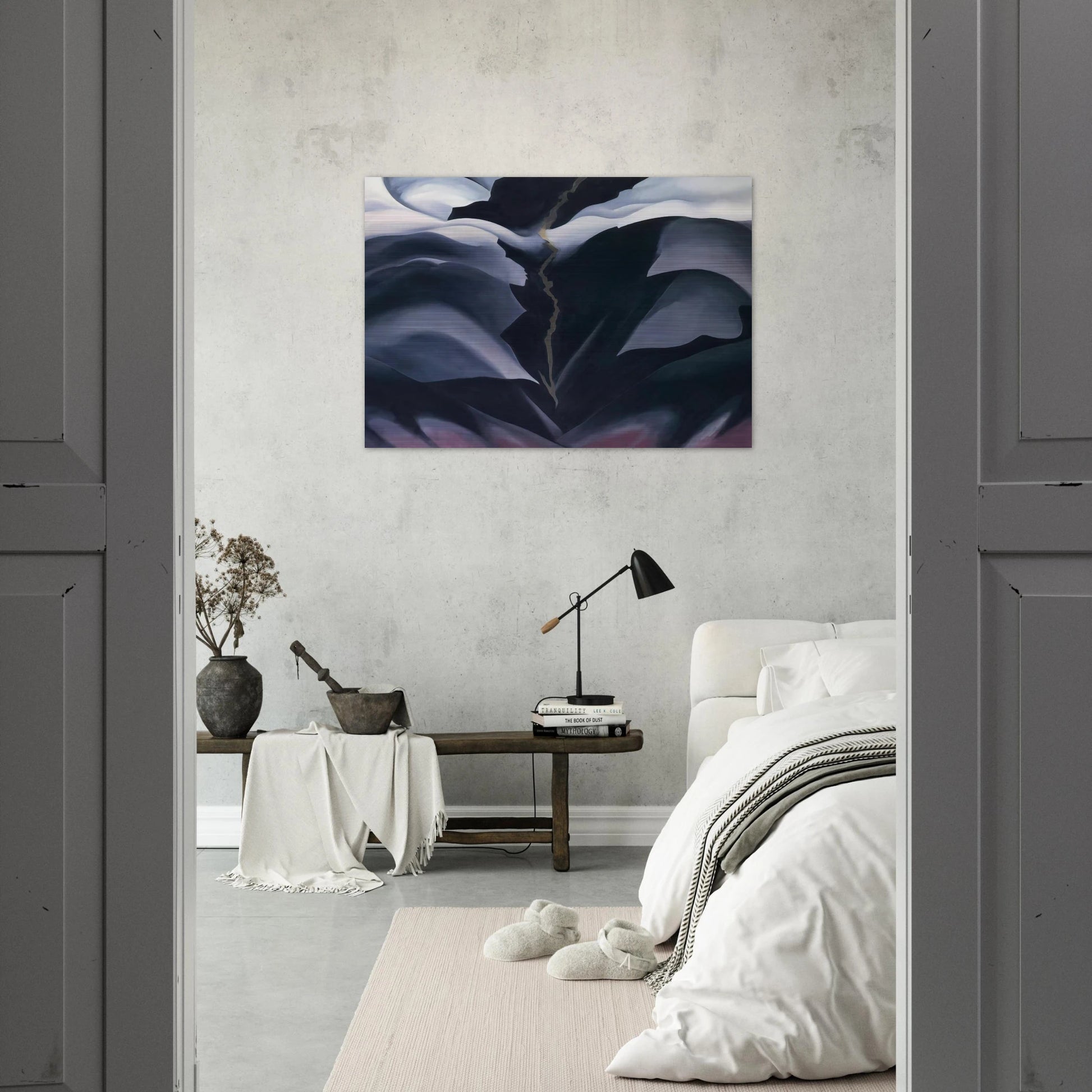 Black Place II - Georgia O'Keeffe Brushed Aluminum Print - 70x100 cm / 28x40 inches | Georgia O'Keeffe Aluminum Print | Georgia O'Keeffe Prints