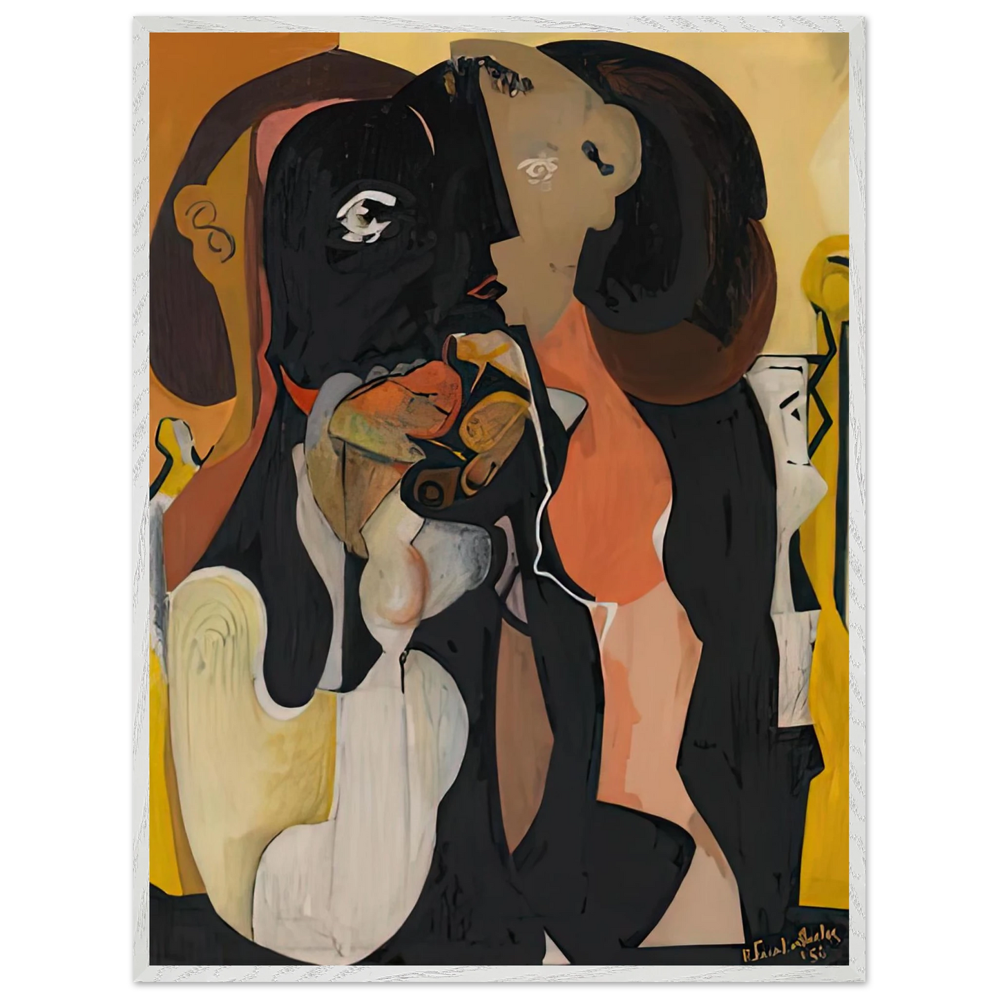 Helen Frankenthaler - Woman, 1950- Wall Art - 60x80 cm / 24x32 inches - Fine Art Poster-canvas - -