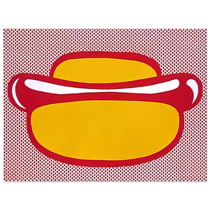 Roy Lichtenstein - HOT DOG 1964  75x100 cm / 30x40inches Fine Art Poster