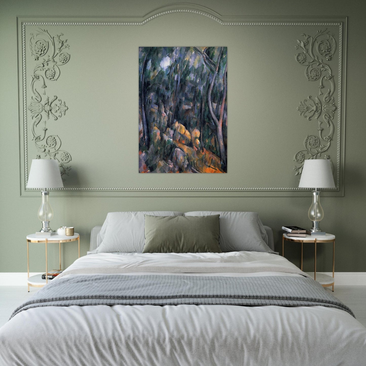 Forest near the rocky caves above the Chateau Noir - Paul Cézanne Brushed Aluminum Print - 70x100 cm / 28x40 inches | Paul Cézanne Aluminum Print | Paul Cézanne Prints