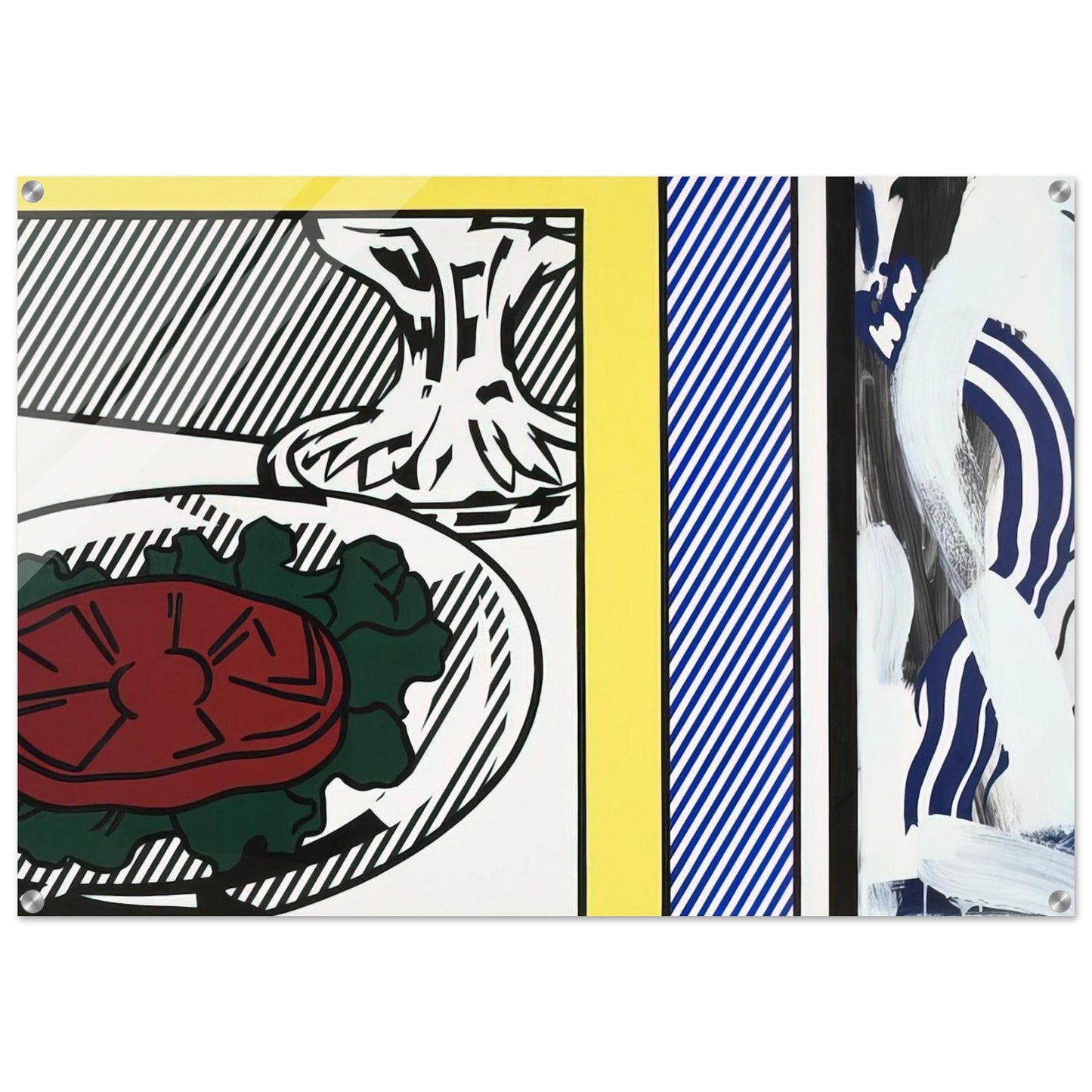 TOMATO AND ABSTRACTION 1982 - Roy Lichtenstein Acrylic Print - 70x100 cm / 28x40″ inches