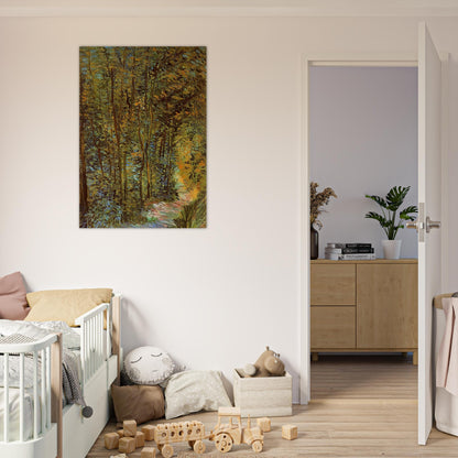 Path in the Woods - Vincent van Gogh Brushed Aluminum Print - 70x100 cm / 28x40 inches | Vincent van Gogh Aluminum Print | Vincent van Gogh Prints