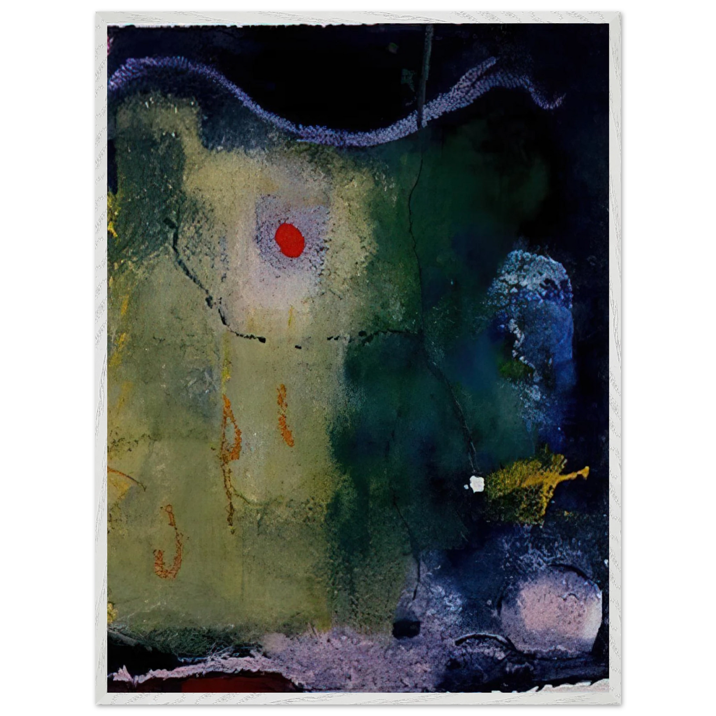 Helen Frankenthaler - The Other Side of the Moon - 1995 Wall art - A3 (29.7 x 42  cm) - Premium Wooden Framed Poster With Fine Art Paper-canvas - Wood frame