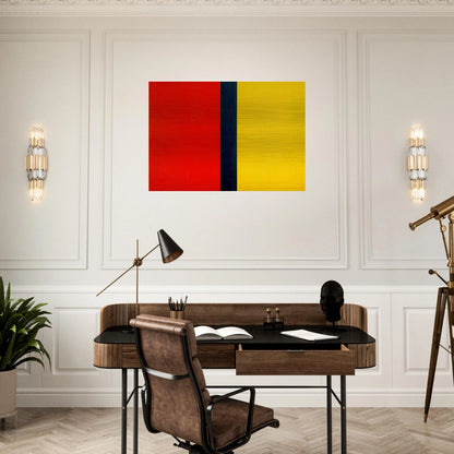Who's Afraid of Red, Yellow, and Blue IV - Barnett Newman Brushed Aluminum Print - 70x100 cm / 28x40 inches | Barnett Newman Aluminum Print | Barnett Newman Prints