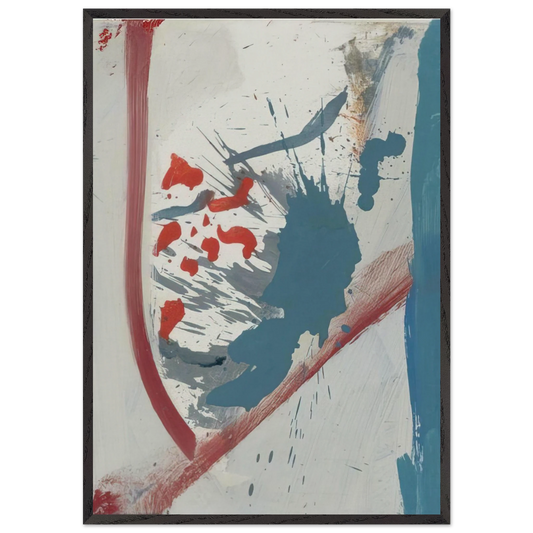 Untitled - 1960 N1 - Helen Frankenthaler 70x100 cm / 28x40 inches Framed Art Print – Black Wooden Frame