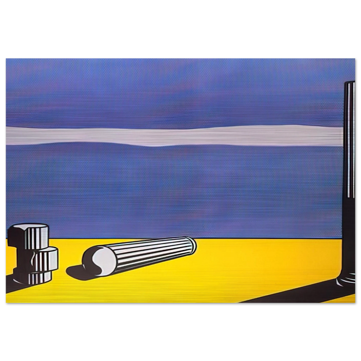 RUINS 1965 - Roy Lichtenstein Brushed Aluminum Print - 70x100 cm / 28x40 inches | Roy Lichtenstein Aluminum Print | Roy Lichtenstein Prints