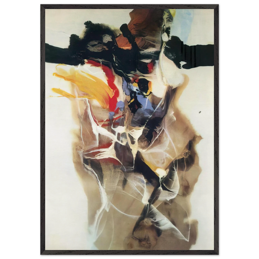 Phenomena High Octane - 1960 - Paul Jenkins 70x100 cm / 28x40 inches Framed Art Print – Black Wooden Frame