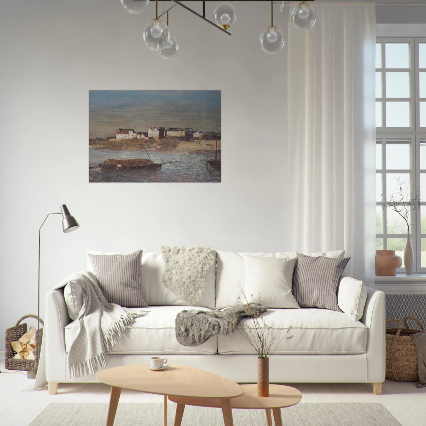 BRETON HARBOUR - Odilon Redon Brushed Aluminum Print - 70x100 cm / 28x40 inches | Odilon Redon Aluminum Print | Odilon Redon Prints