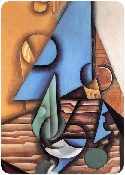 BOTTLE AND GLASS ON A TABLE 1914 By Juan Gris Pack of 10 Post Cards | Juan Gris Post Cards | A6 (10.5 x 14.8 cm) - 4.1 x 5.8 inches