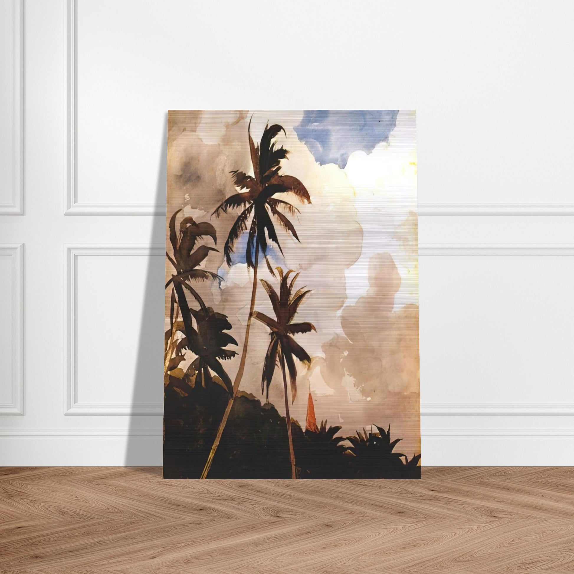 PALM TREES BAHAMAS - Winslow Homer Brushed Aluminum Print - 70x100 cm / 28x40 inches | Winslow Homer Aluminum Print | Winslow Homer Prints