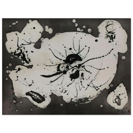 Sam Francis - Black Smudge  75x100 cm / 30x40inches Fine Art Poster