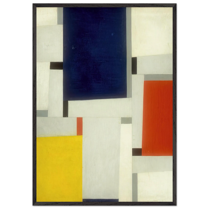 Relational Painting 64 - 1953 - Fritz Glarner 70x100 cm / 28x40 inches Framed Art Print – Black Wooden Frame
