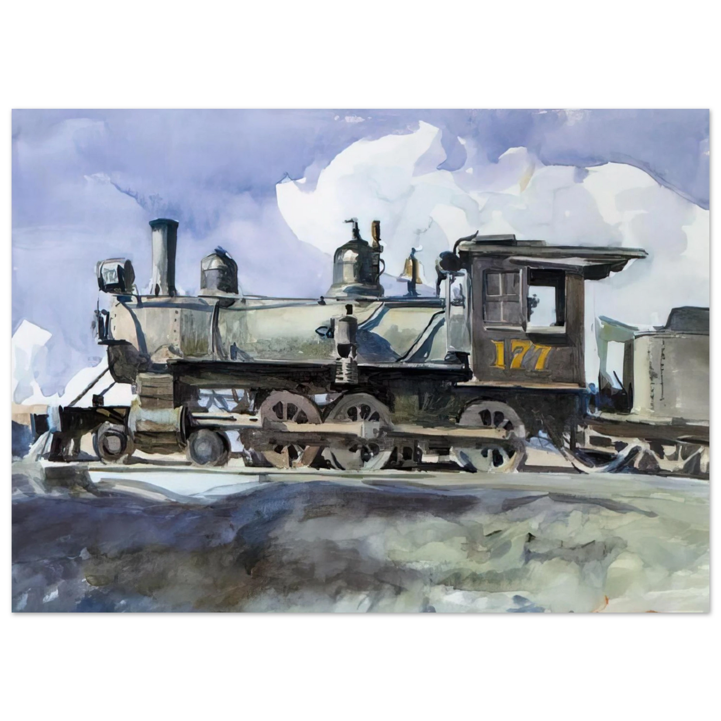 Edward Hopper - D. and R. G. Locomotive Fine Art Poster