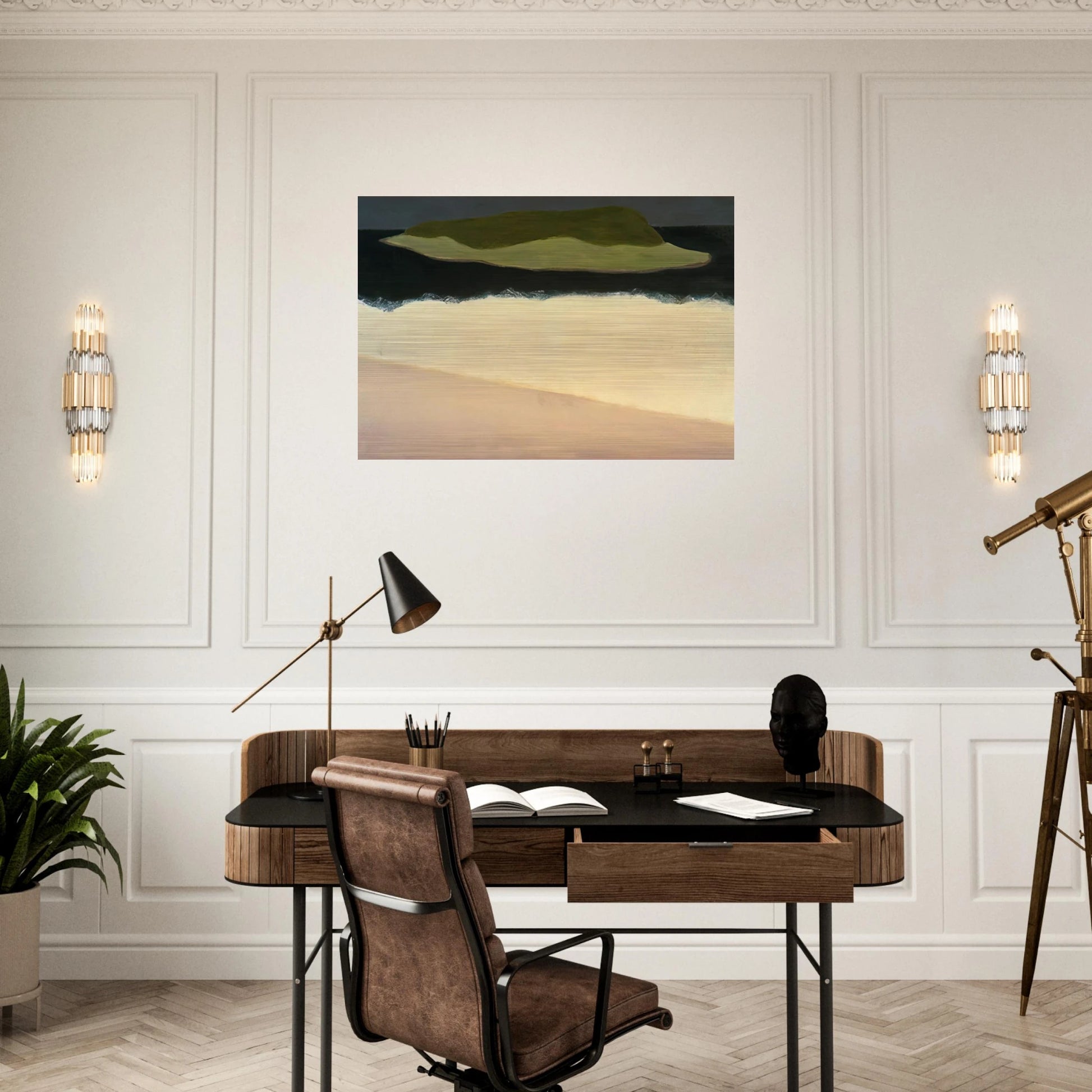 Offshore Island - 1958 - Milton Avery Brushed Aluminum Print - 70x100 cm / 28x40 inches | Milton Avery Aluminum Print | Milton Avery Prints