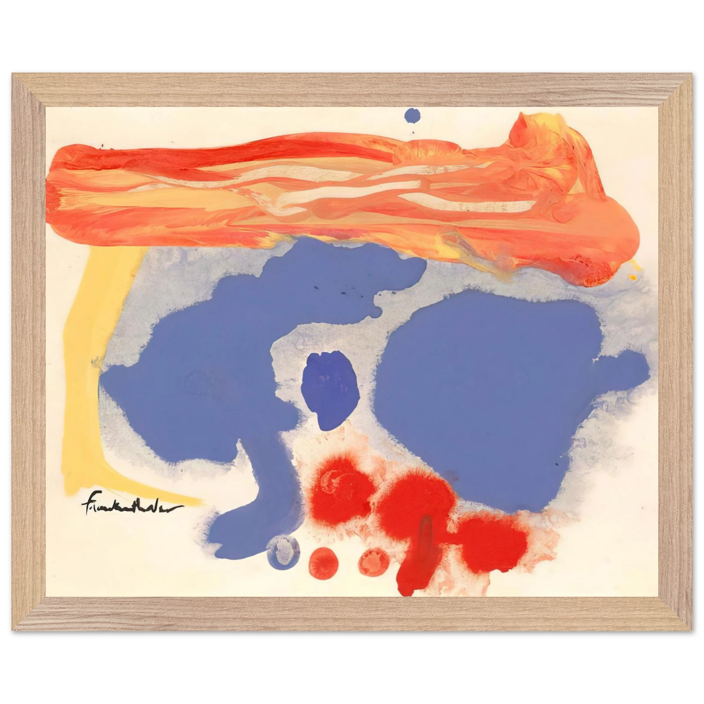 Helen Frankenthaler - Summerscene, Provincetown - 1961 Wall art - 20x25 cm / 8x10 inches - Fine Art Poster-canvas - -