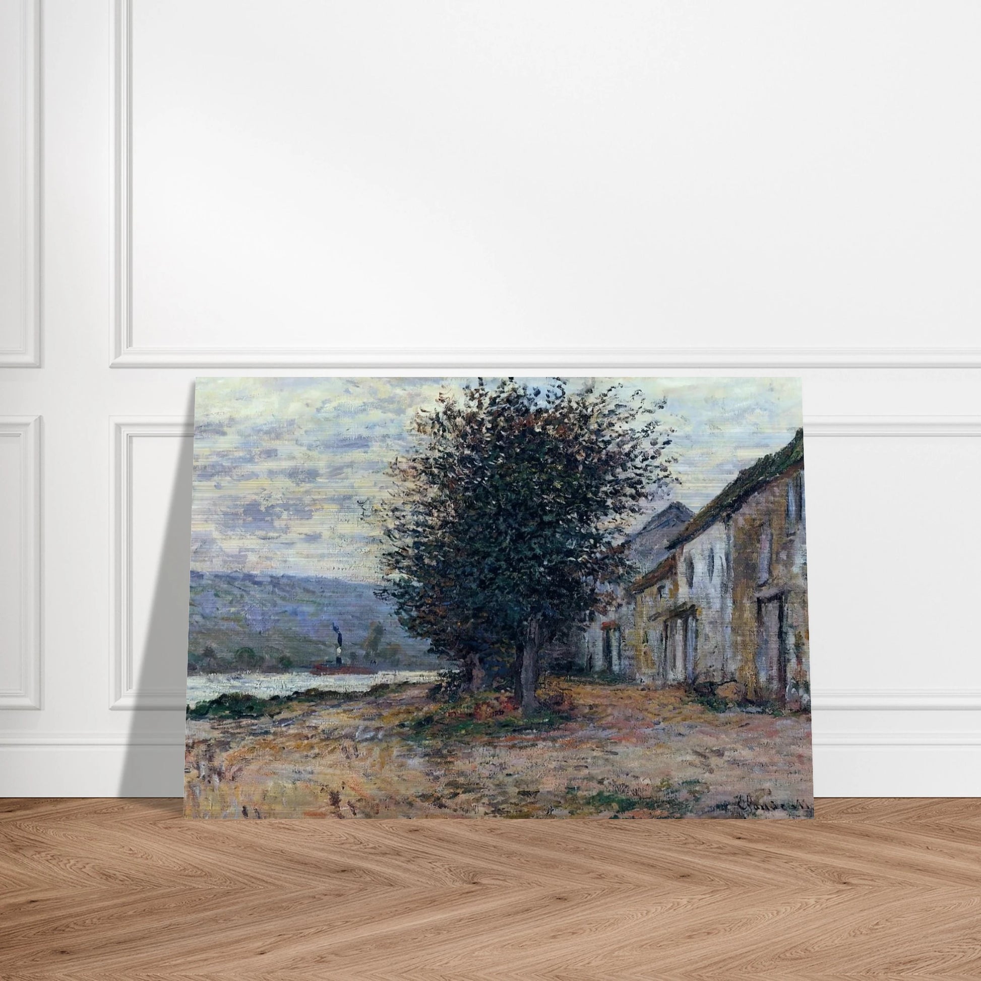 The Banks of the Seine - claude monet Brushed Aluminum Print - 70x100 cm / 28x40 inches | claude monet Aluminum Print | claude monet Prints
