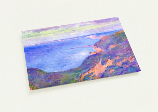 Cliff near Dieppe 2 By claude monet Pack of 10 Post Cards | claude monet Post Cards | A6 (10.5 x 14.8 cm) - 4.1 x 5.8 inches