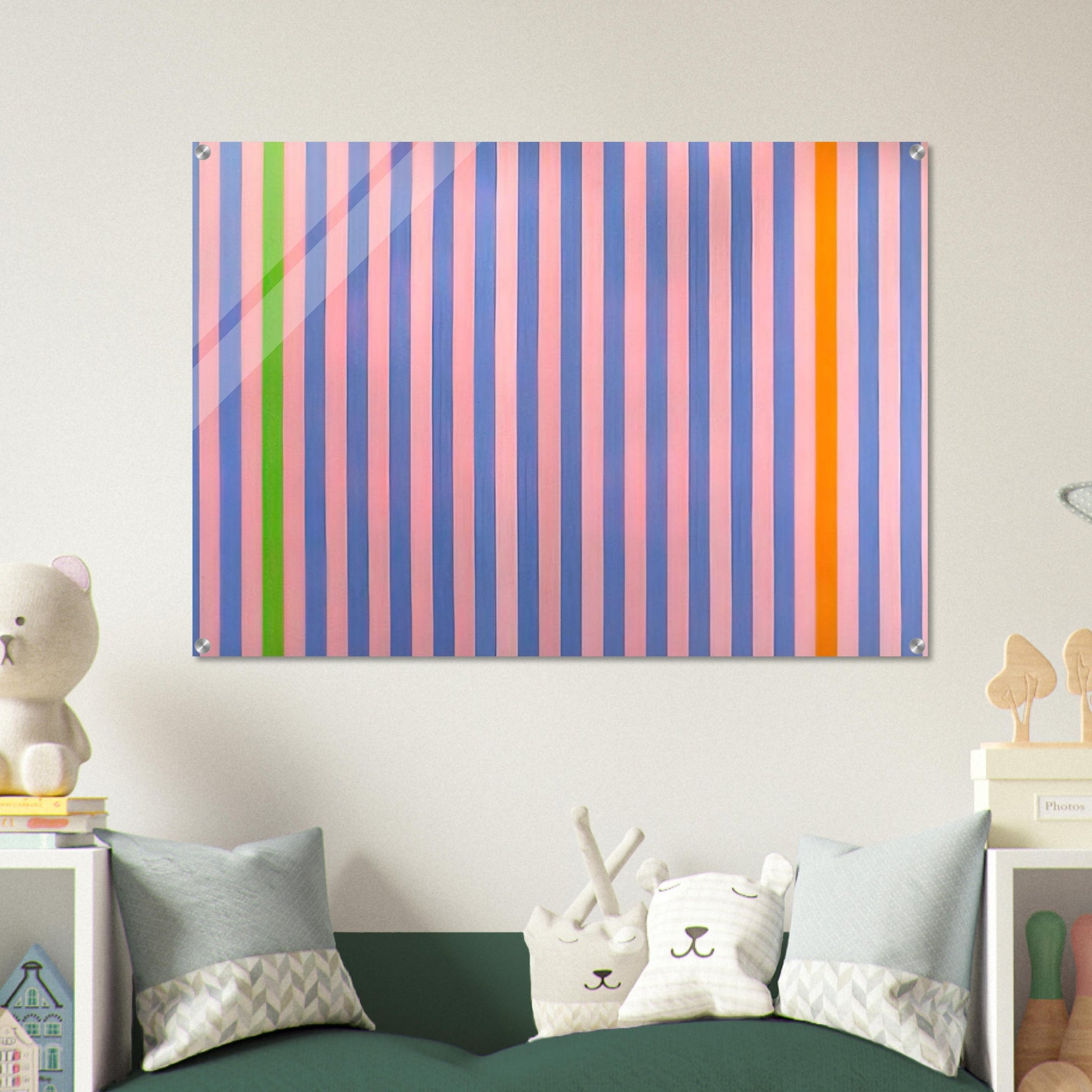 Sweet Score-Skylark - 1960 - Gene Davis Acrylic Print - 70x100 cm / 28x40″ inches