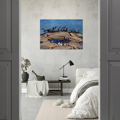 Night Pine Island - 1921 - A.Y. Jackson Brushed Aluminum Print - 70x100 cm / 28x40 inches | A.Y. Jackson Aluminum Print | A.Y. Jackson Prints