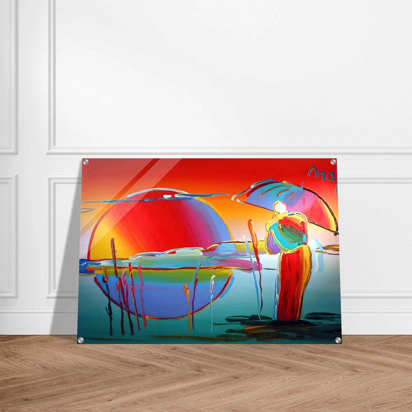 BUDDHA MOON MONK SUNRISE 1999 - Peter Max Acrylic Print - 70x100 cm / 28x40″ inches