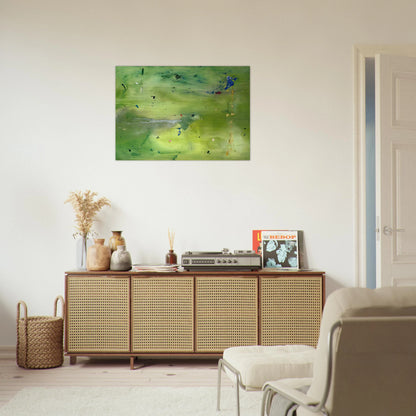 A Green Thought in a Green Shade - 1981 - Helen Frankenthaler Brushed Aluminum Print - 70x100 cm / 28x40 inches | Helen Frankenthaler Aluminum Print | Helen Frankenthaler Prints