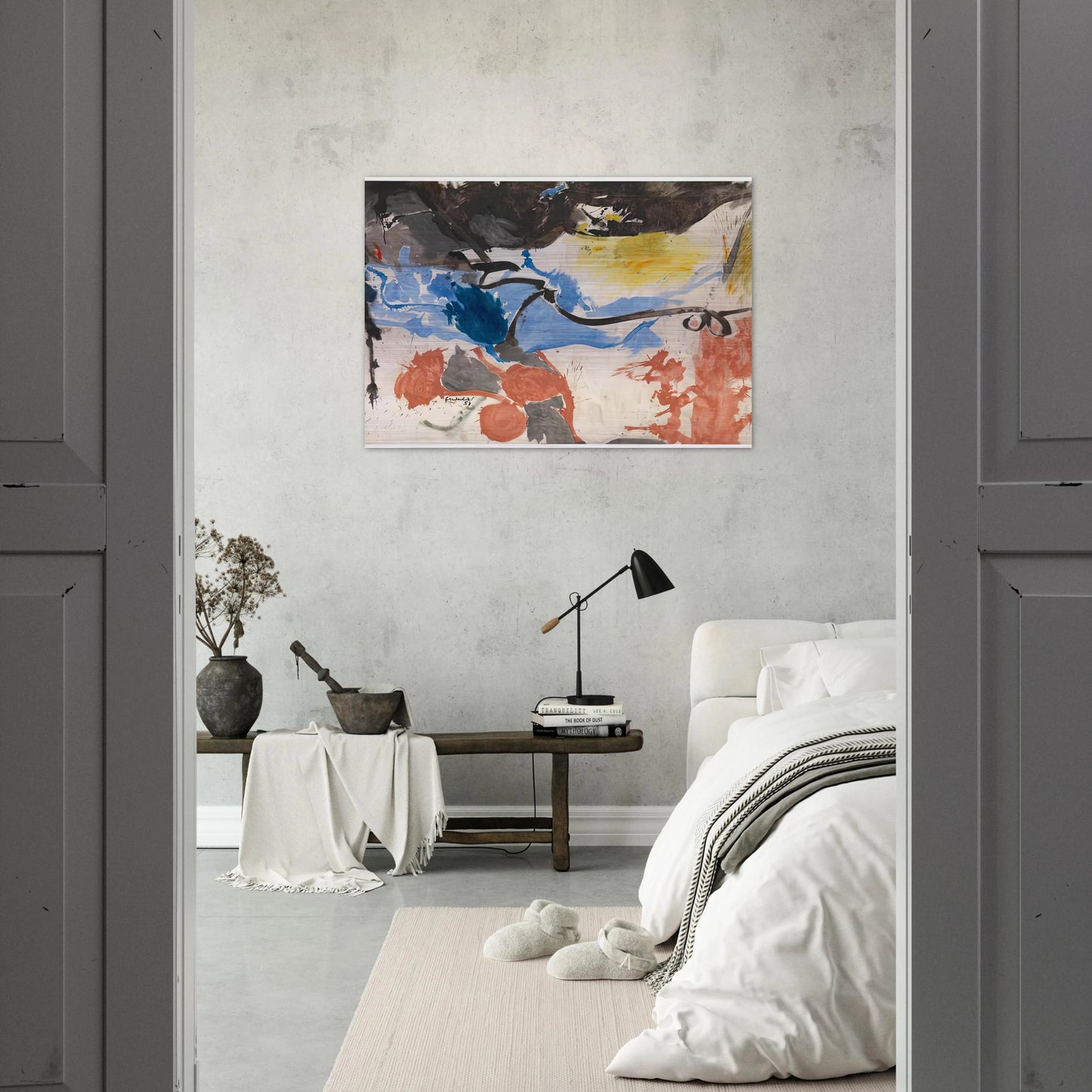Hotel Cro-Magnon, 1958- - Helen Frankenthaler Brushed Aluminum Print - 70x100 cm / 28x40 inches | Helen Frankenthaler Aluminum Print | Helen Frankenthaler Prints