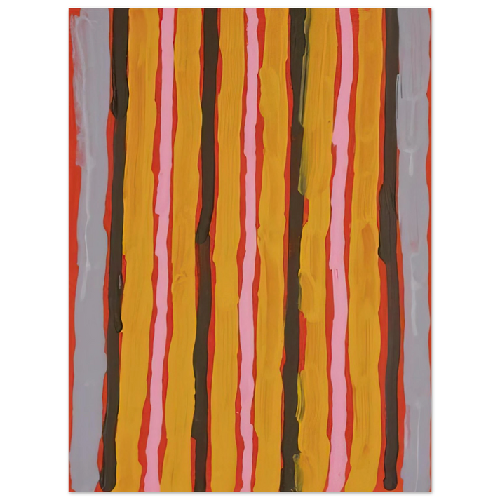 Clifford Possum Tjapaltjarri - Ceremonial Floor Paint - 2001  75x100 cm / 30x40inches Fine Art Poster