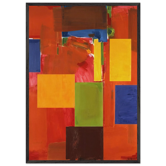 Sanctum Sanctorum - Hans Hofmann 70x100 cm / 28x40 inches Framed Art Print – Black Wooden Frame