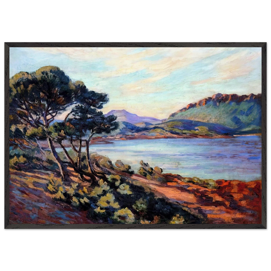 Agay Bay - 1910 - Armand Guillaumin 70x100 cm / 28x40 inches Framed Art Print – Black Wooden Frame