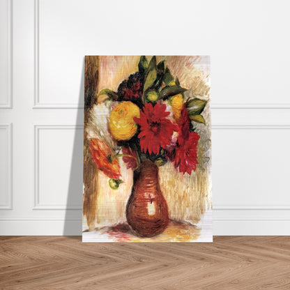 Bouquet of Flowers in an Earthenware Pitcher - Pierre-Auguste Renoir Brushed Aluminum Print - 70x100 cm / 28x40 inches | Pierre-Auguste Renoir Aluminum Print | Pierre-Auguste Renoir Prints