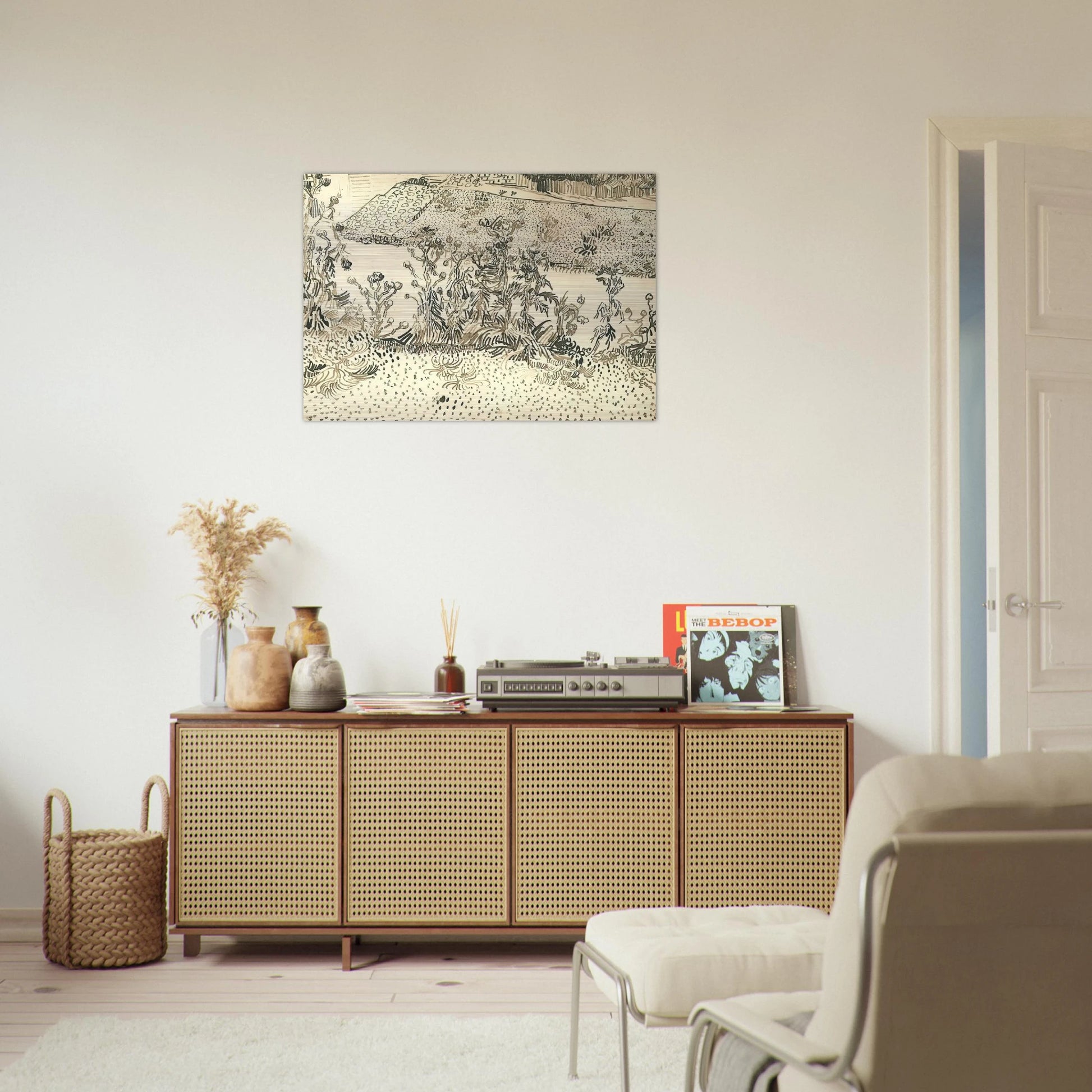 Thistles Along the Roadside - Vincent van Gogh Brushed Aluminum Print - 70x100 cm / 28x40 inches | Vincent van Gogh Aluminum Print | Vincent van Gogh Prints