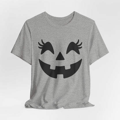 Masque de citrouille Jack O'Lantern Cils Halloween Femmes Filles T-Shirt