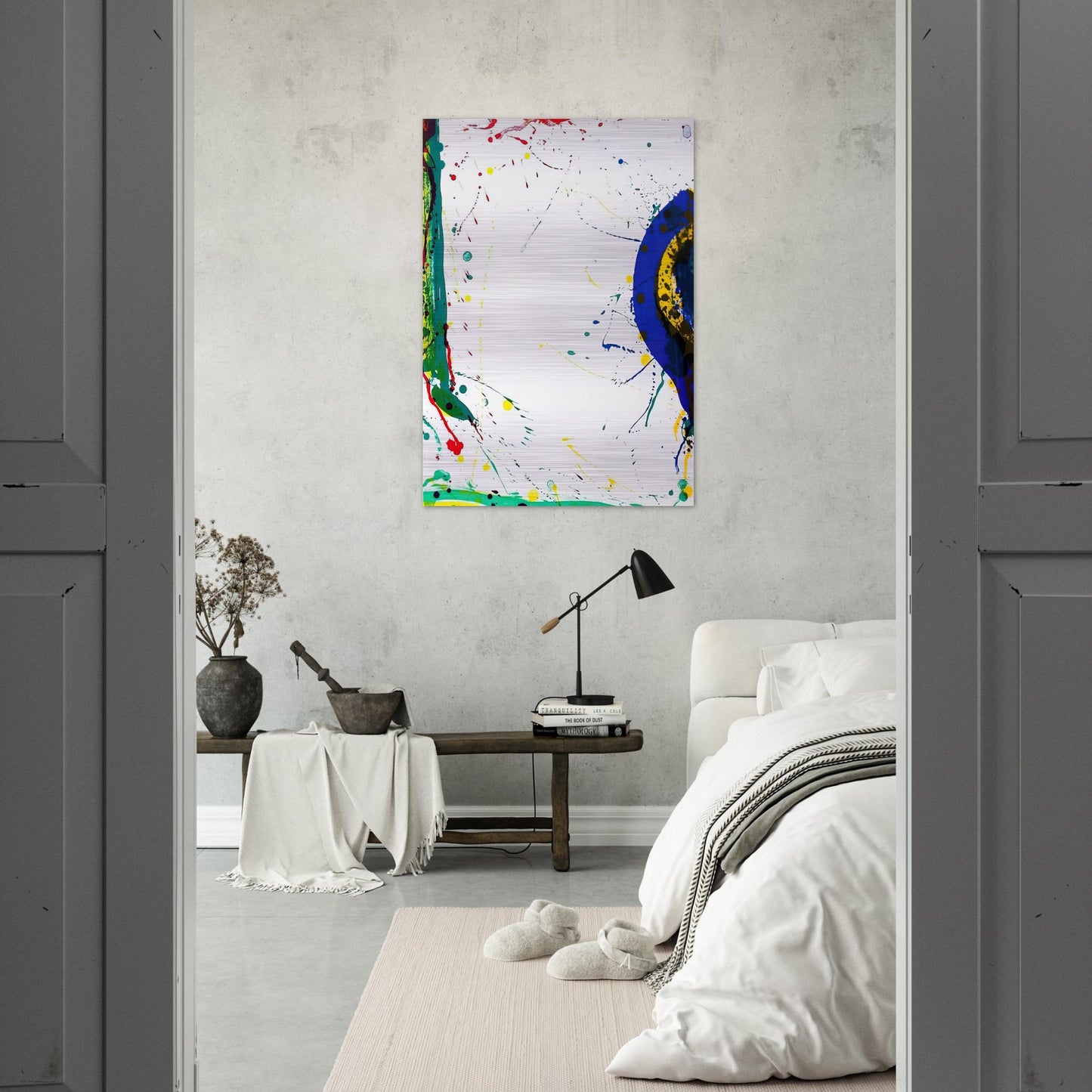 Untitled  SF-315  - Sam Francis Brushed Aluminum Print - 70x100 cm / 28x40 inches | Sam Francis Aluminum Print | Sam Francis Prints